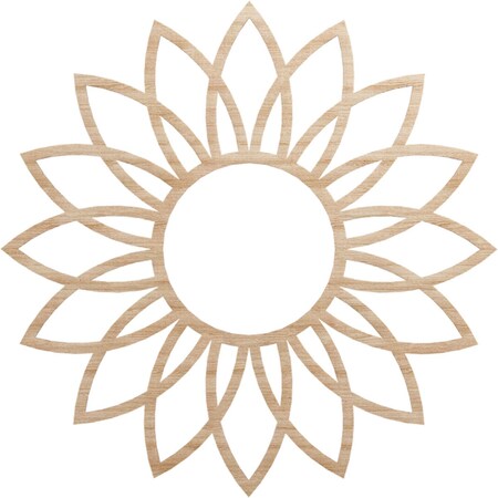 Ekena Millwork Daisy Wood Fretwork Pierced Ceiling Medallion, Alder, 32"OD x 11 1/8"ID x 1/4"T CMWP32X32X0250DAAL